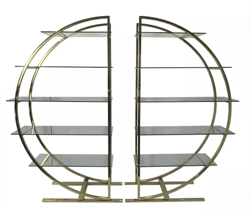 Hazenkamp Fachhändler Bücherregal Milan 2 Teile Rund 230x42x202cm (201720)