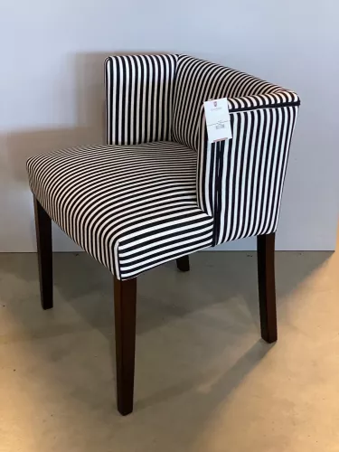 Ausverkauft Clinton Side Esszimmerstuhl – SW Small Stripes – Kolonialbeine