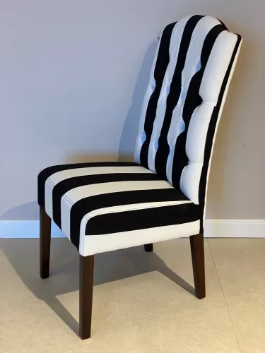 Hazenkamp Fachhändler SALE Bryan Side Esszimmerstuhl – SW BIG Stripes – Kolonial (200164-25)