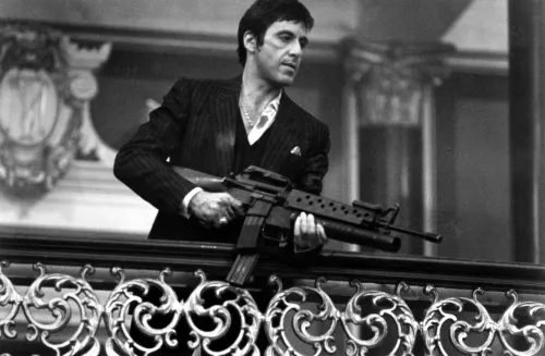 Hazenkamp Fachhändler Al Pacino Scarface mit Maschinengewehr 120x180cm (201988)