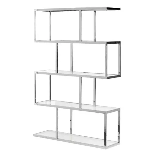 Hazenkamp Fachhändler Bücherregal Pitsburg 120x25x179cm Gebürstete Antike Bronze / Rauchglas (202211)