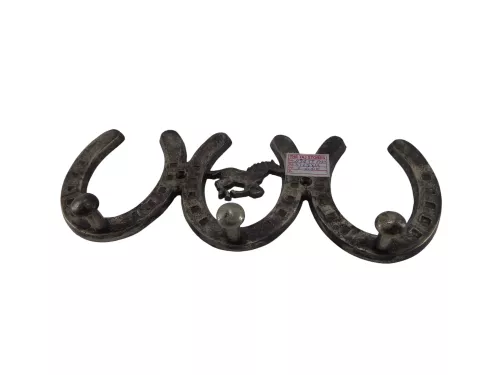 Kleiderbügel mit 3 Haken Hufeisen