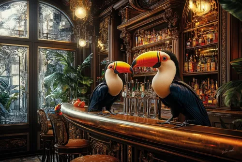 Hazenkamp Fachhändler Tukane auf der Bar 120x80cm (202458)