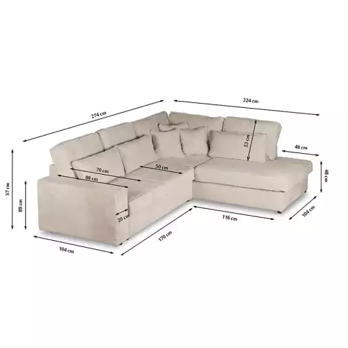 Hazenkamp Fachhändler Brussel Corner Sofa  (201074)