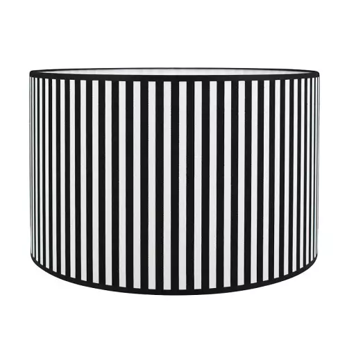 Lampenschirm schwarz/weiß klein - 40x40x25 cm Cilinder