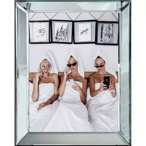 Hazenkamp Fachhändler Drei Frauen im Bett 40x50x4,5cm (114637)