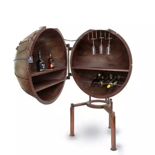 Hazenkamp Fachhändler Steampunk Weinbar 100x120x159cm (Offen 162x170x159cm) (115407)