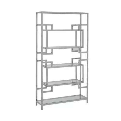 Hazenkamp Fachhändler Rack Mayfield 100x30x180cm Silber Klarglas (115485)