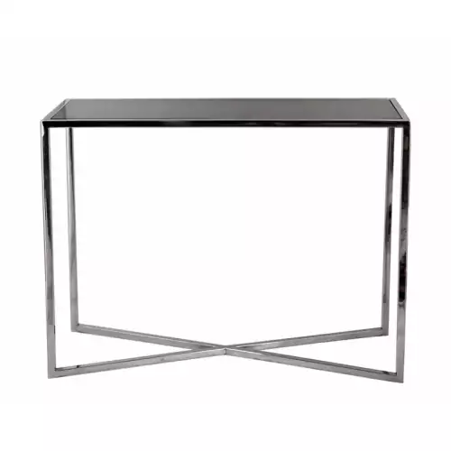 Hazenkamp Fachhändler Konsolentisch Stansfield 100x35x75cm Schwarzes Glas (109318)