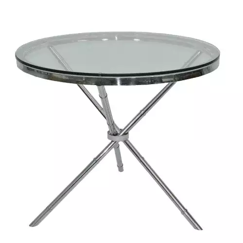 Runder Tisch Davian 69x69x60cm mit Klarglas