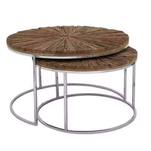 Hazenkamp Fachhändler Sidetable Brayson 81x81x50cm / 66x66x43cm (Set Of 2) (111463)