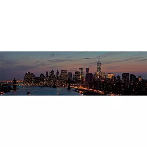Lower Manhatten in der Abenddämmerung 60x200x2cm