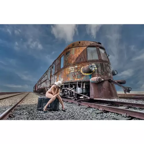 Gestrandet im Orient Express 120x80x2cm