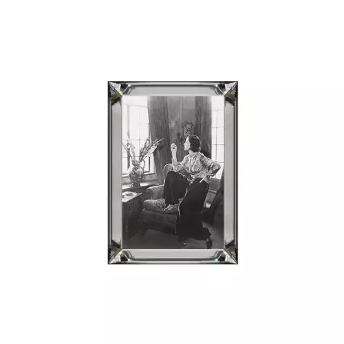 Hazenkamp Fachhändler Rauchende Frau auf Stuhl 60x80x4,5cm (110086)