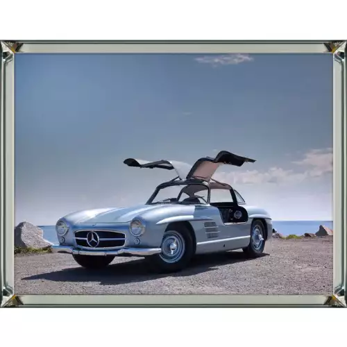 Mercedes Benz 300 Sl 120x90x4,5cm Perle