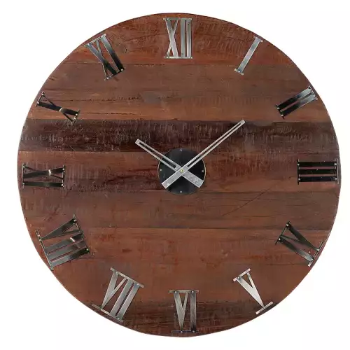 Uhr 79x79x10cm altes Holz