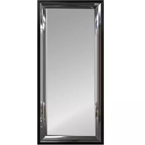 Spiegel 83x183x5cm Rahmen Schwarz/Silber