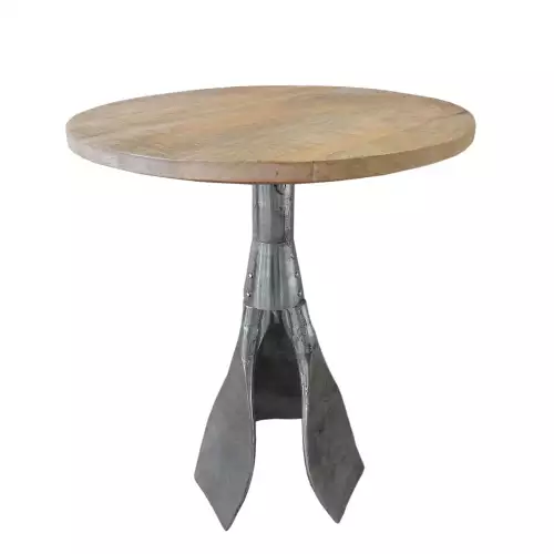 Runder Tisch Randall Paddel mit Holzplatte