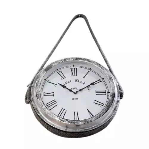 Wanduhr 39x39x12cm Rund mit Aufhängeseil