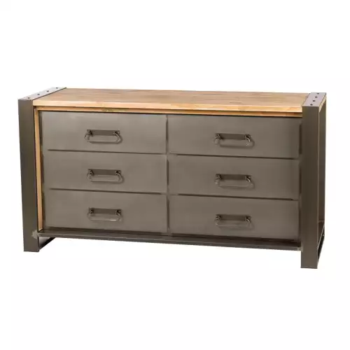 Kommode 6 Schubladen 150x50x81cm