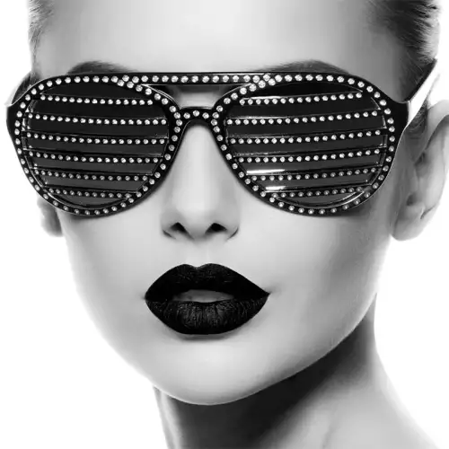 Bling Bling Sonnenbrille Schwarz 80x80cm