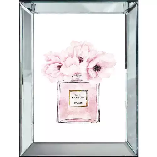 Hazenkamp Fachhändler Rahmen Parfum Rosa Blumen 40x4.5x50cm Perle (113778)
