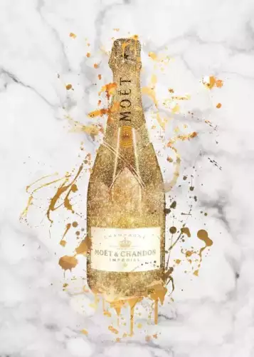 Moët kaiserliches Gold 60x80cm