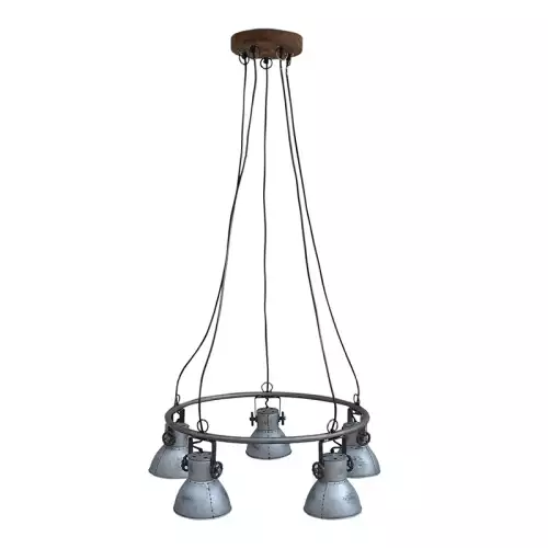 Vintage Hängelampe mit Metallschirmen
