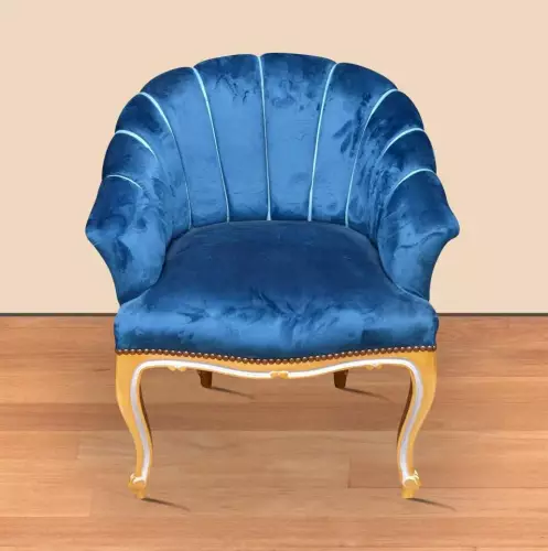 Barocksessel blau