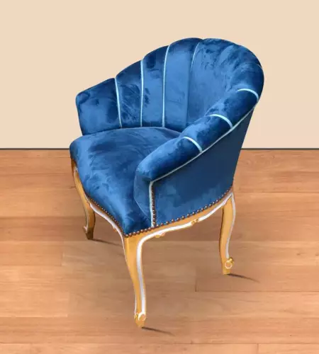 rolandk-wohnen Barocksessel blau (SV2204)