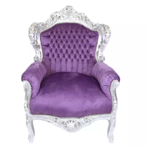 F30 Barocksessel Silber lila