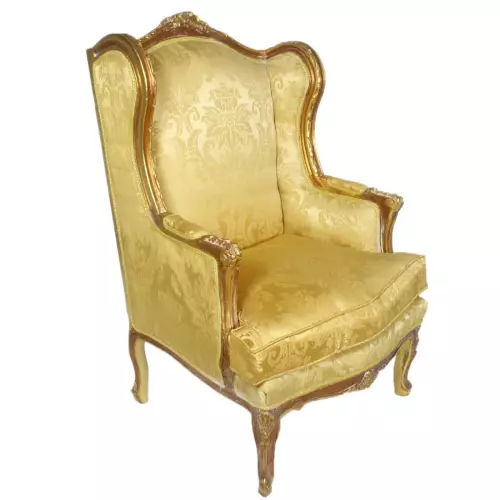 rolandk-wohnen Ohrensessel Barocksessel gold (SV1717)