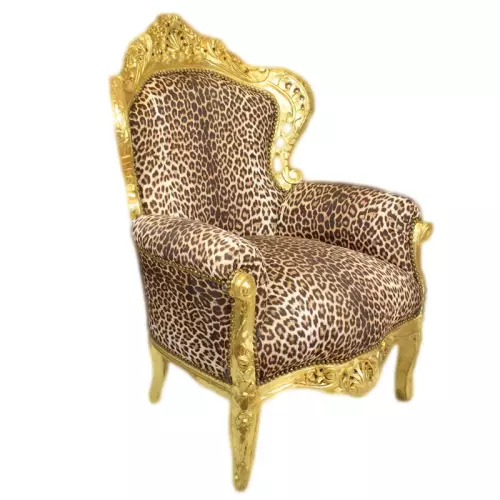 rolandk-wohnen F30 Barocksessel gold / leo (302481336537)