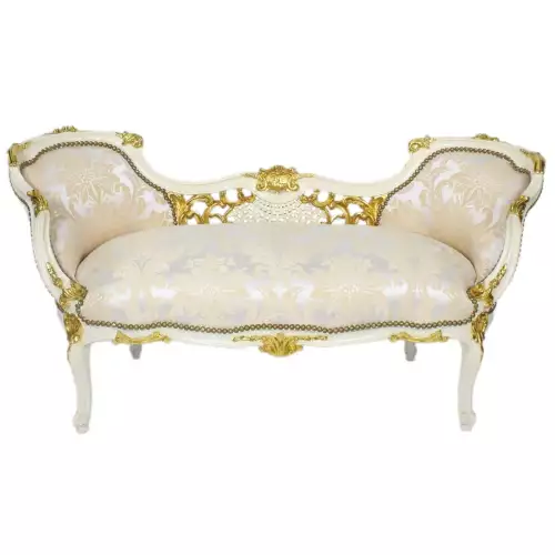 rolandk-wohnen Barock sofa deluxe creme-goud (302609165399)