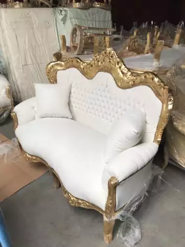 rolandk-wohnen F30 Barocksofa  gold/wei (302539665603)