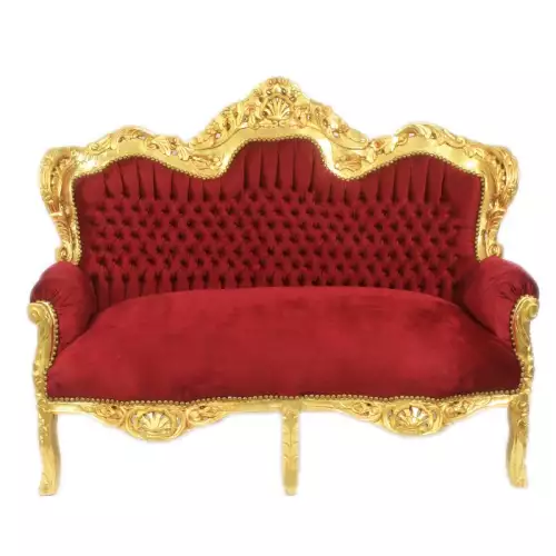 rolandk-wohnen F30 Barocksofa  gold/ bordeaux (302369505244)