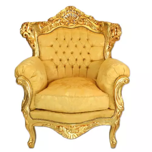 Barocksofa mit edlem Muster gold