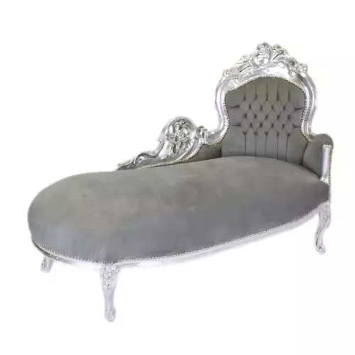 rolandk-wohnen Chaise longue   silber  /grau (SV1743)