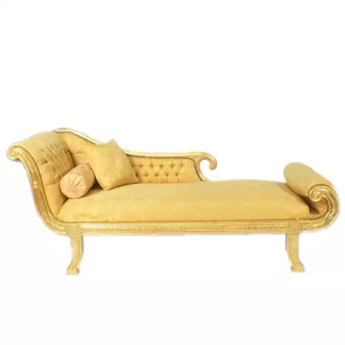 rolandk-wohnen Chaise longue  gold (SV1748)