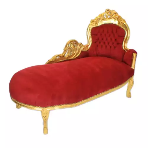 rolandk-wohnen Chaise longue  gold-bordeauxe (SV1749)