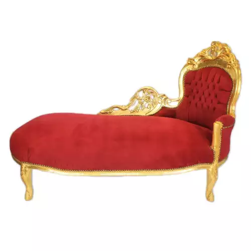 rolandk-wohnen Chaise longue  gold-bordeauxe (SV1749)