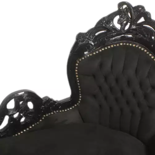 rolandk-wohnen Chaise longue  schwarz (SV1750)