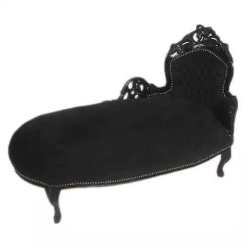 rolandk-wohnen Chaise longue  schwarz (SV1750)