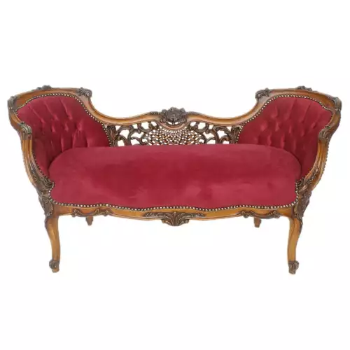 rolandk-wohnen Barocksofa deluxe bordeaux (SV1771)