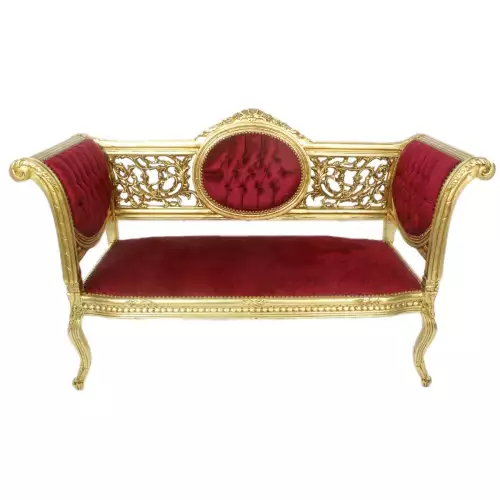 rolandk-wohnen Barocksofa  Cleopatra Luxe goud-bordeaux (SV1773)