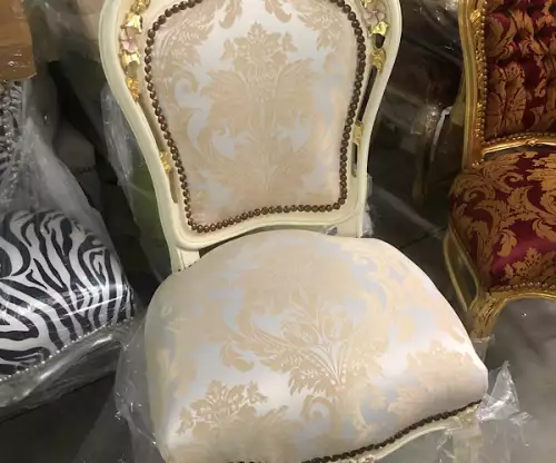 rolandk-wohnen Barockstuhl St 5 Creme-gold (SV2271)