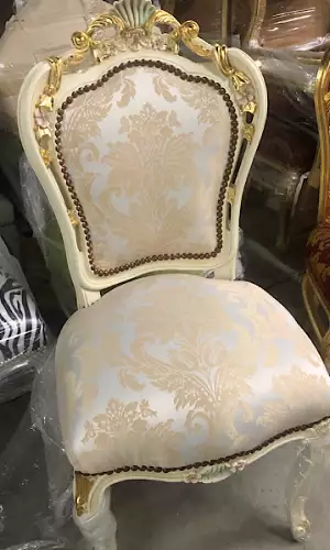 rolandk-wohnen Barockstuhl St 5 Creme-gold (SV2271)