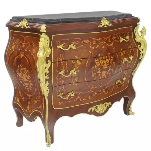 Barock Kommode Commode Dordogne Marqueterie XL