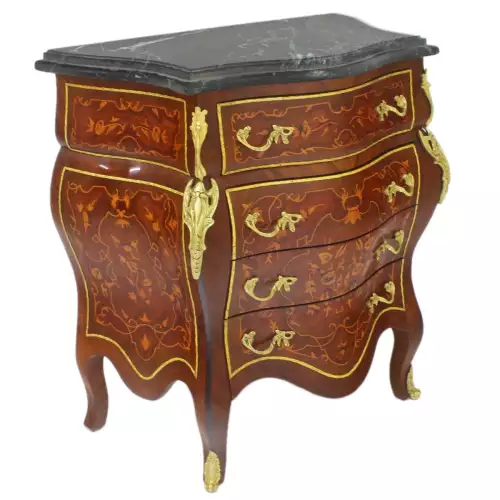 rolandk-wohnen Barock Kommode Commode Limoges Intarsia (SV1802)