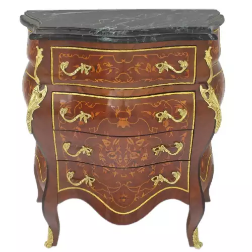 rolandk-wohnen Barock Kommode Commode Limoges Intarsia (SV1802)